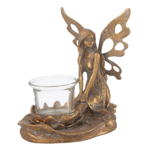 Bougeoir Déco En Métal "vidia" 16cm Or