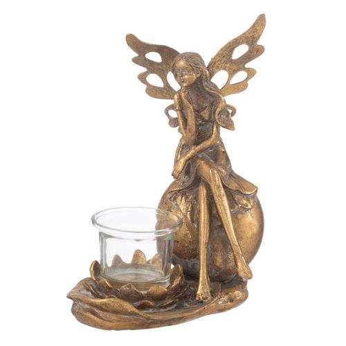 Bougeoir Déco En Métal "vidia" 20cm Or