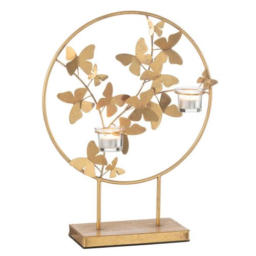 Photophore Design Papillon En Métal "fly" 46cm Or