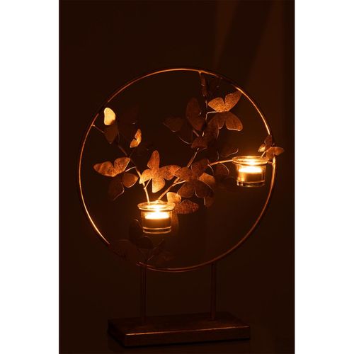 Photophore Design Papillon En Métal "fly" 46cm Or
