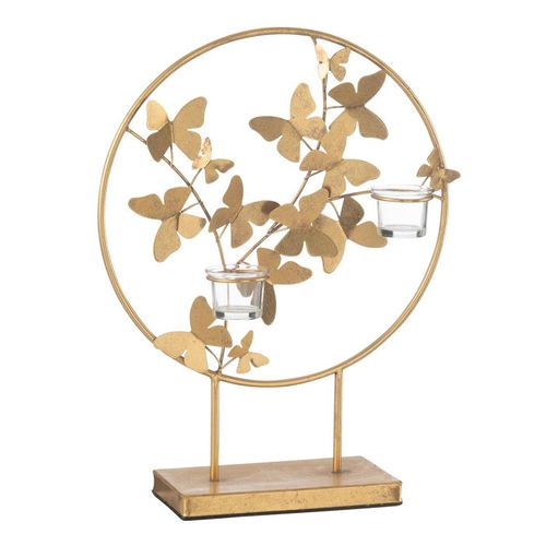 Photophore Design Papillon En Métal "fly" 46cm Or