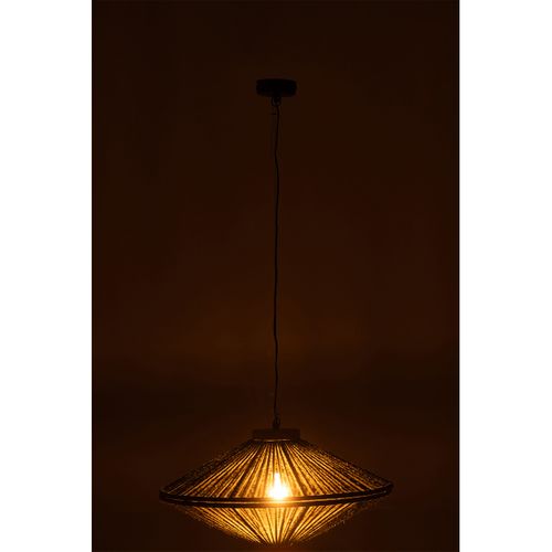 Lampe Suspension En Jute "dollie" 62cm Vert