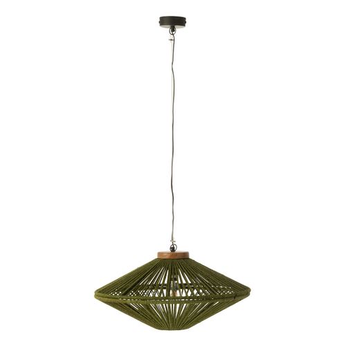 Lampe Suspension En Jute "dollie" 62cm Vert