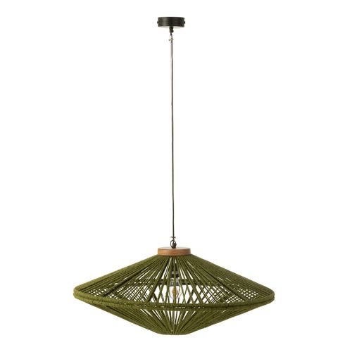 Lampe Suspension En Jute "dollie" 77cm Vert