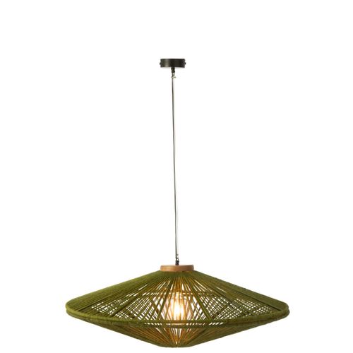 Lampe Suspension En Jute "dollie" 93cm Vert