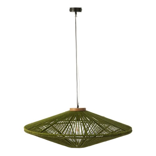 Lampe Suspension En Jute "dollie" 93cm Vert