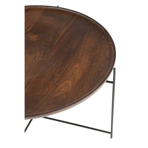 Table Basse En Bois "randy" 80cm Marron