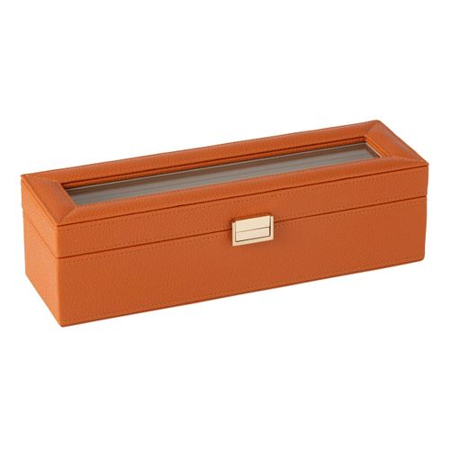 Boîte à Montres 6 Compartiments "ericka" 34cm Cognac