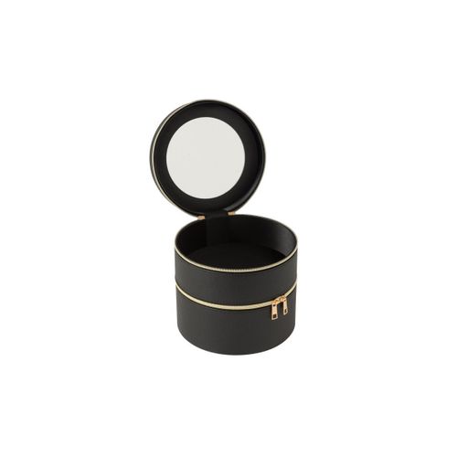 Boîte Ronde Pour Cosmétiques "ericka" 19cm Noir