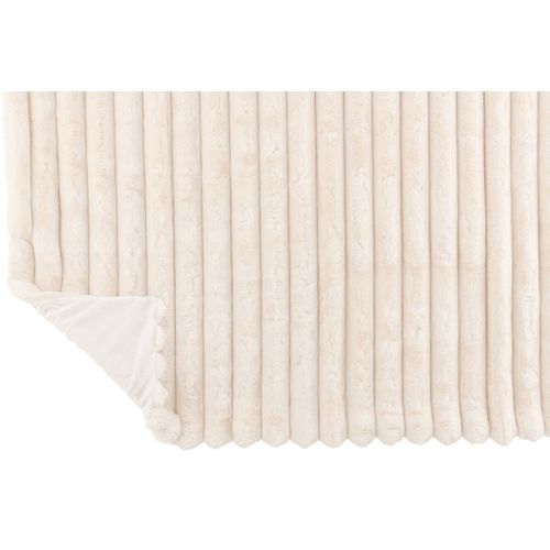 Plaid Design Uni "corduroy" 130x180cm Blanc