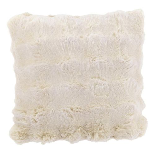 Coussin Déco Uni "wave" 45x45cm Ivoire