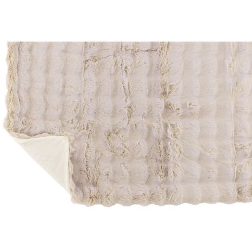 Plaid Uni "wave" 130x180cm Ivoire