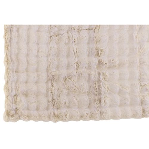 Plaid Uni "wave" 130x180cm Ivoire