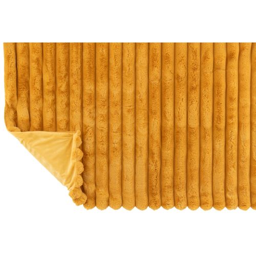 Plaid Design Uni "corduroy" 130x180cm Ocre Clair