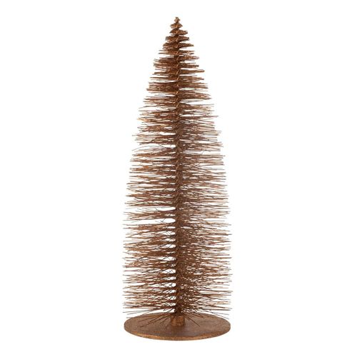 Sapin De Noël Déco à Paillettes "copper" 140cm Marron