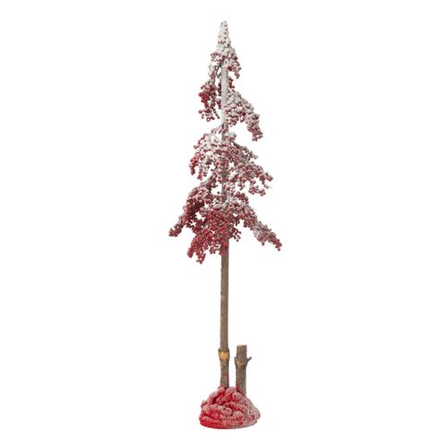 Arbre De Noël Déco "grosses Baies" 135cm Rouge
