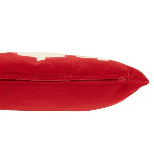 Coussin Déco En Velours "sapin" 30x45cm Rouge