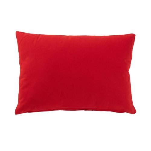 Coussin Déco En Velours "sapin" 30x45cm Rouge