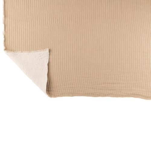 Plaid Déco Lignes "teddy" 130x180cm Beige