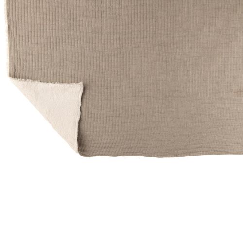 Plaid Déco Lignes "teddy" 130x180cm Gris