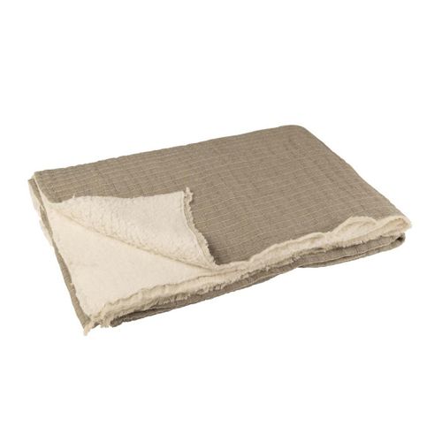 Plaid Déco Lignes "teddy" 130x180cm Gris