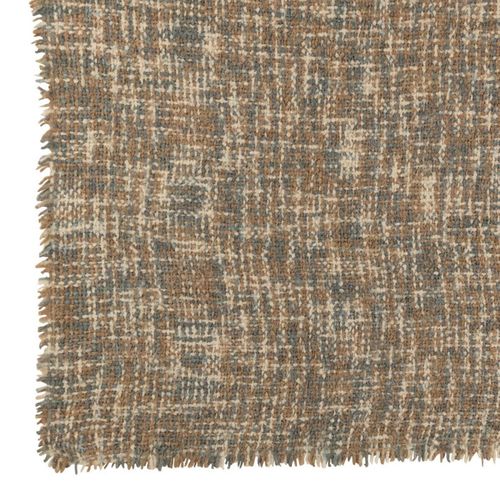 Plaid En Tweed "cosy" 130x180cm Bleu Clair et Beige