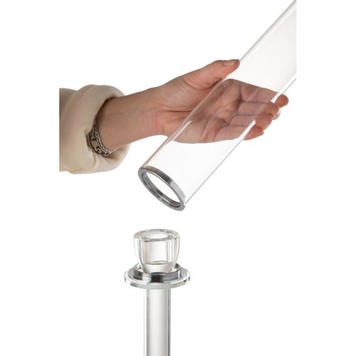 Chandelier Design En Verre "moira" 120cm Transparent