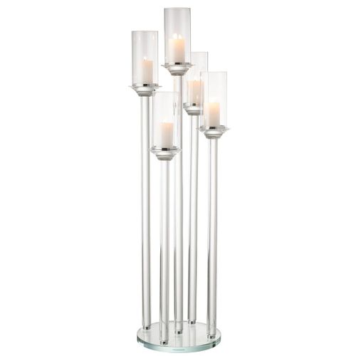 Chandelier Large 5 Branches "moira" 100cm Transparent