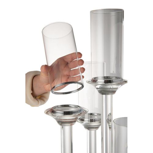 Chandelier Large 5 Branches "moira" 100cm Transparent