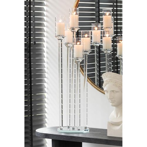 Chandelier Large 5 Branches "moira" 100cm Transparent