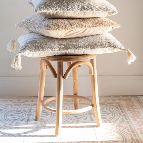 Tabouret En Teck "ali" 50cm Naturel