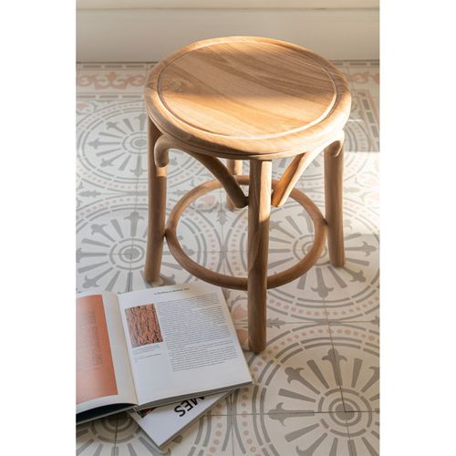 Tabouret En Teck "ali" 50cm Naturel