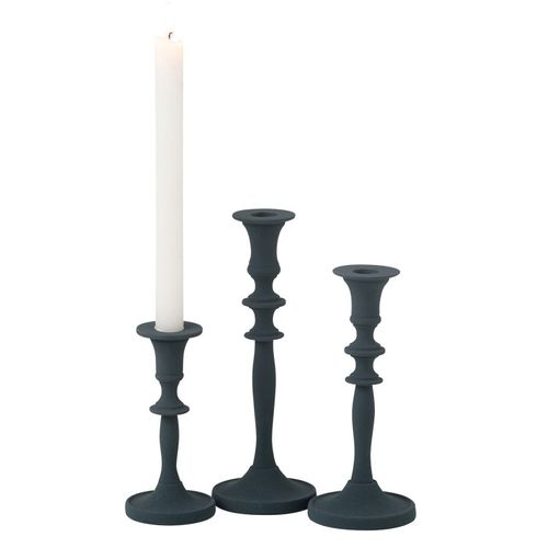 Lot De 3 Chandeliers "lise" 23cm Bleu