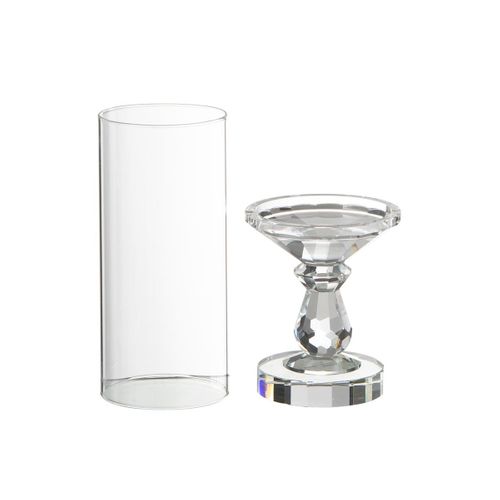 Photophore Design En Cristal "marie" 35cm Transparent