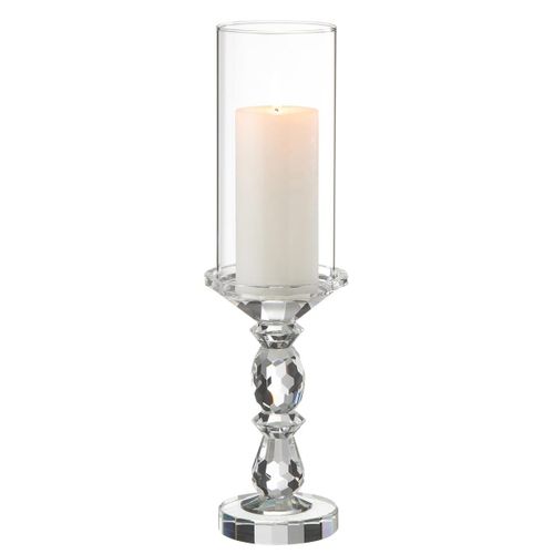 Photophore Design En Cristal "marie" 42cm Transparent