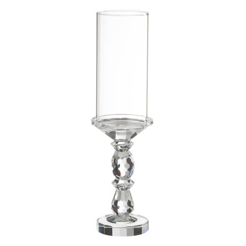 Photophore Design En Cristal "marie" 42cm Transparent