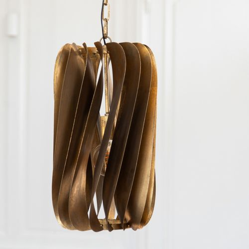 Lampe Suspension Design En Métal "tina" 156cm Doré
