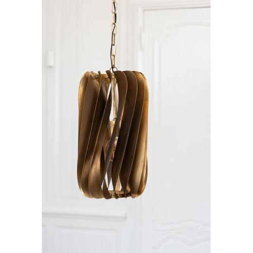 Lampe Suspension Design En Métal "tina" 156cm Doré