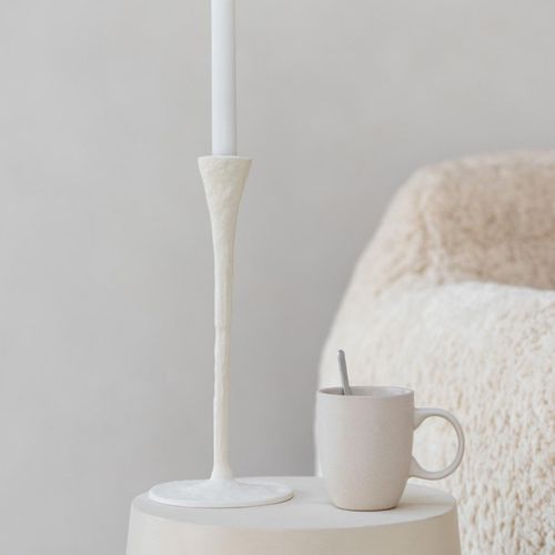 Lot De 2 Chandeliers En Métal "goa" 42cm Blanc