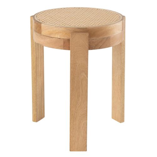 Tabouret Rond En Bois "pune" 44cm Naturel
