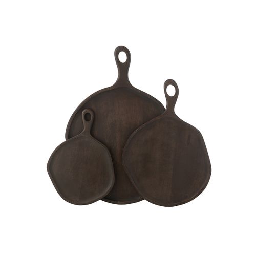 Plateau De Service En Bois "goa" 46cm Marron