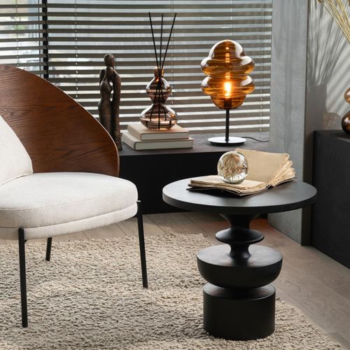 Table D'appoint En Bois "goa" 48cm Noir