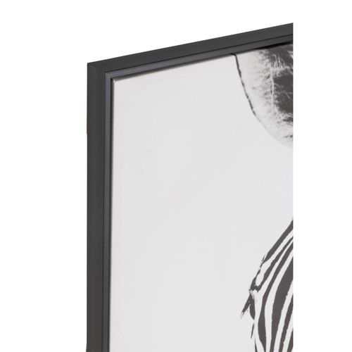 Tableau Imprimé Déco "zèbre" 103x143cm Noir et Blanc