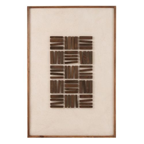 Tableau Déco "john" 82x122cm Marron