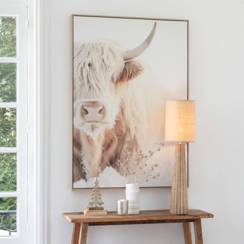 Tableau Imprimé Déco "tête De Yack" 103x143cm Beige
