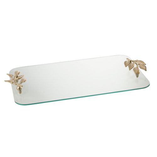 Plateau En Verre Feuille "ofelia" 50cm Transparent