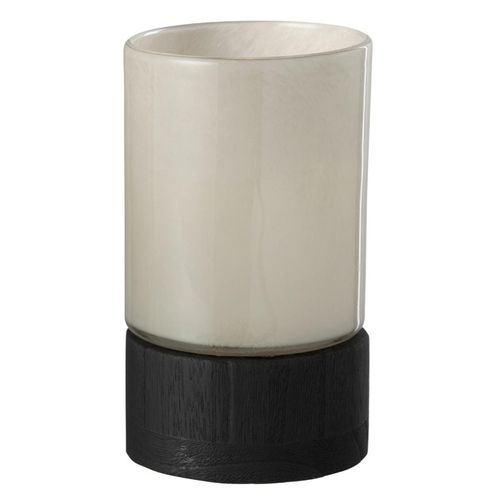 Photophore Design "ray" 20cm Gris et Noir