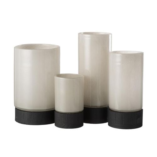 Photophore Design "ray" 36cm Gris et Noir