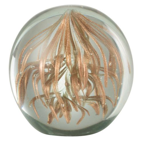 Presse-papier En Verre "capris" 10cm Bronze