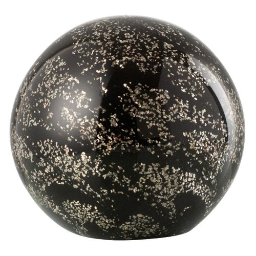 Presse-papier En Verre "stardust" 12cm Noir et Doré